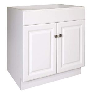 design house 597153 wyndham unassembled bathroom vanity cabinet without top, 30 x 21/2 door, white