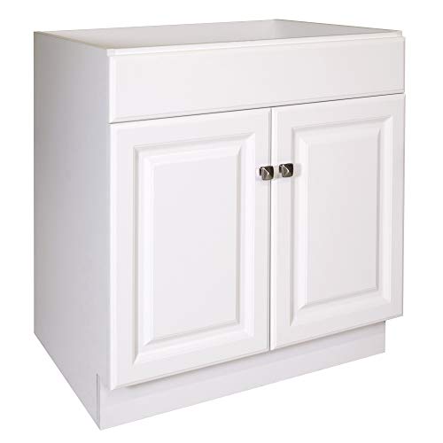 Design House 597153 Wyndham Unassembled Bathroom Vanity Cabinet Without Top, 30 x 21/2 Door, White