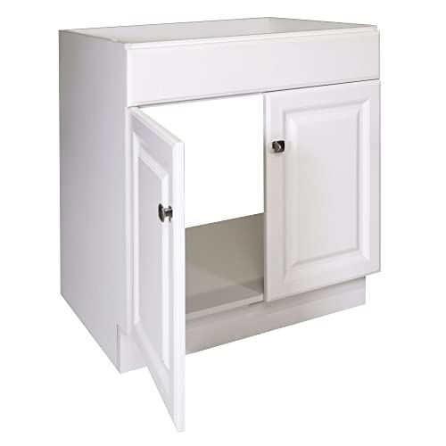 Design House 597153 Wyndham Unassembled Bathroom Vanity Cabinet Without Top, 30 x 21/2 Door, White