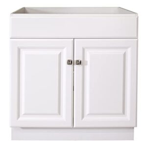 Design House 597153 Wyndham Unassembled Bathroom Vanity Cabinet Without Top, 30 x 21/2 Door, White