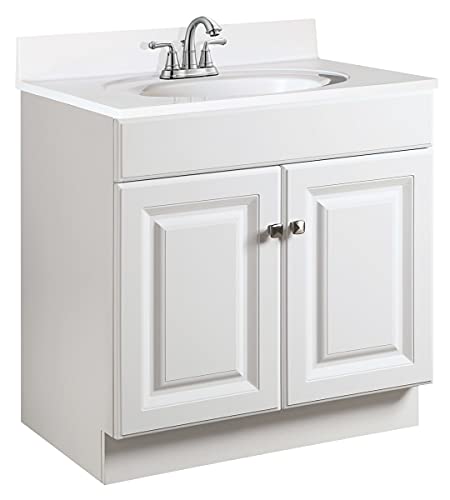 Design House 597153 Wyndham Unassembled Bathroom Vanity Cabinet Without Top, 30 x 21/2 Door, White