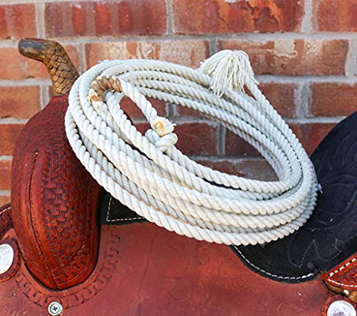 30 FT White Western Adult Lasso Rope Rodeo