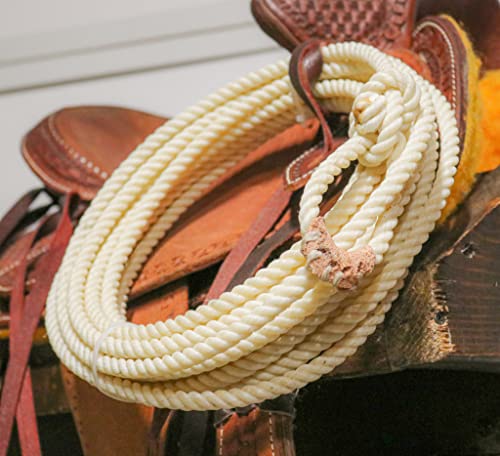 30 FT White Western Adult Lasso Rope Rodeo