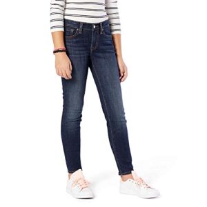 signature by levi strauss & co. gold label girls' skinny jeans, my pony blue, 14