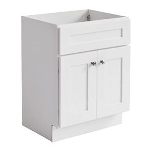 design house 586941 bath unassembled modern 2-door shaker bathroom vanity cabinet only, 30 x 21, white