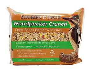songbird treats seed bars | 1-2 lb bird seed cakes for wild birds (woodpecker crunch)