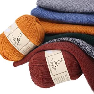 TEHETE Merino Wool Yarn for Knitting 3-Ply Soft Crochet Yarn