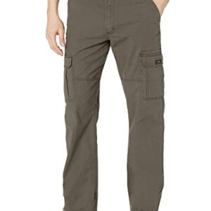 Wrangler Authentics Men's Relaxed Fit Stretch Cargo Pant, Olive Drab, 38W x 32L