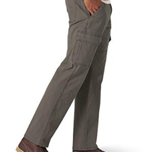 Wrangler Authentics Men's Relaxed Fit Stretch Cargo Pant, Olive Drab, 38W x 32L