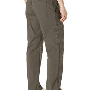 Wrangler Authentics Men's Relaxed Fit Stretch Cargo Pant, Olive Drab, 38W x 32L