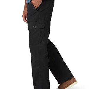 Wrangler Authentics mens Relaxed Fit Stretch Cargo Casual Pants, Black, 34W x 32L US