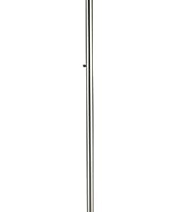 Artiva USA LED Torchiere Floor Lamp with Hand-Painted Alabaster Glass Shade, Dimmer, Satin Nickel