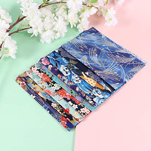 Fabrics Fabric Scraps Quilting Fabric 10pcs Fabric Bundle Squares Cotton Patchwork Lint Floral Pattern for DIY Craft Sewing Quilting Scrapbooking Fabric Scraps Quilting Fabric Facemask