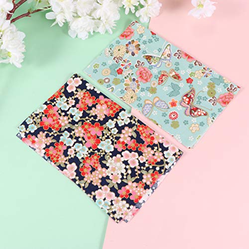 Fabrics Fabric Scraps Quilting Fabric 10pcs Fabric Bundle Squares Cotton Patchwork Lint Floral Pattern for DIY Craft Sewing Quilting Scrapbooking Fabric Scraps Quilting Fabric Facemask