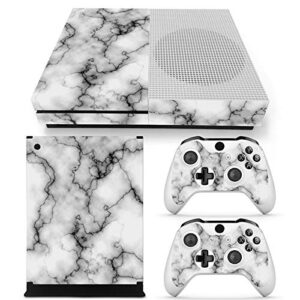 glossy protective vinyl decal skin / stickers wrap cover for xbox one s slim console + 2 controller (camouflage marble)
