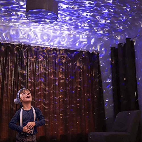 Halloween Christmas Lights Projector Outdoor,Water Wave Aurora Holiday Spotlight with Remote Control,Waterproof LED Landscape Light for Halloween Wedding Party Garden Landscape Wall Tree Decoration