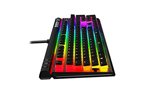 HyperX Alloy Elite 2 – Mechanical Gaming Keyboard, Software-Controlled Light & Macro Customization, ABS Pudding Keycaps, Media Controls, RGB LED Backlit, Linear Switch, HyperX Red,Black