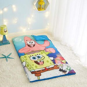 Nickelodeon Spongebob Squarepants Sling Bag and Cozy Lightweight Sleeping Bag, 46” L x 26” W, Ages 3+