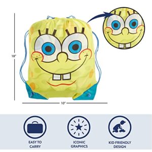 Nickelodeon Spongebob Squarepants Sling Bag and Cozy Lightweight Sleeping Bag, 46” L x 26” W, Ages 3+