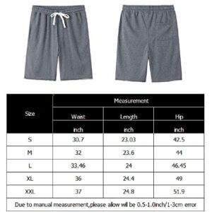 DELCARINO Men's Casual Soft Cotton Elastic Jogger Gym Active Pocket Knit Shorts Burnout Wine Medium