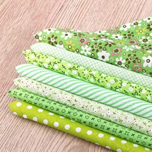 Healifty Cotton Cloth Craft Fabric Scraps 6pcs Cotton Craft Fabric Bundle Squares Patchwork Cloth for DIY Sewing Quilting Scrapbooking (Green) Felt Sewing Squares Quilting Precut Squares