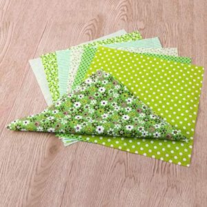 Healifty Cotton Cloth Craft Fabric Scraps 6pcs Cotton Craft Fabric Bundle Squares Patchwork Cloth for DIY Sewing Quilting Scrapbooking (Green) Felt Sewing Squares Quilting Precut Squares