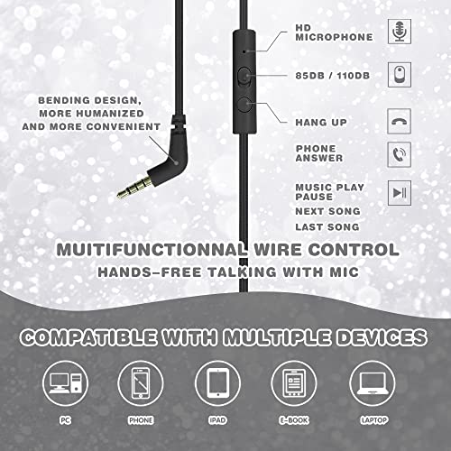 MIDOLA Kids Headphones Wired Volume Limited 85/110dB Over Ear Foldable with Shareport Headset Inline Cable AUX 3.5mm Mic for iPad Notebook Boy Girl Travel School Tablet Black