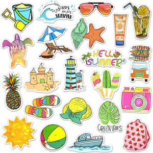 susihi summer beach stickers for hydroflasks cute stickers for kids laptop water bottles stickers waterproof stickers for teens(50 pcs)