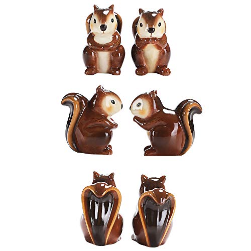 Bico Squirrel Salt & Pepper Shaker Set, Handpainted, Dishwasher Safe