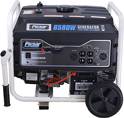 Pulsar PG6580E Portable Generator, Black&White