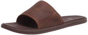 ugg mens seaside slide sandal, luggage leather, 9 us