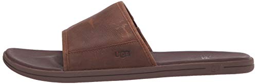 UGG mens Seaside Slide Sandal, Luggage Leather, 9 US