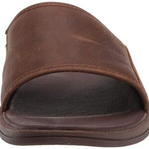 UGG mens Seaside Slide Sandal, Luggage Leather, 9 US