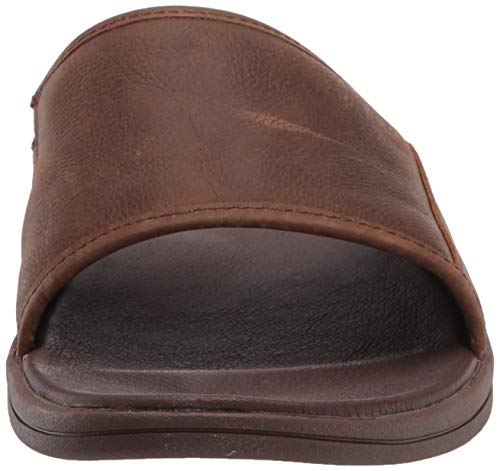 UGG mens Seaside Slide Sandal, Luggage Leather, 9 US