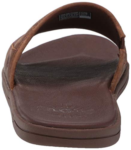 UGG mens Seaside Slide Sandal, Luggage Leather, 9 US