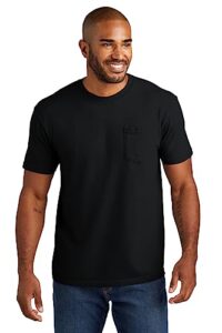 comfort colors men's adult short sleeve pocket tee, style 6030 (medium, black)
