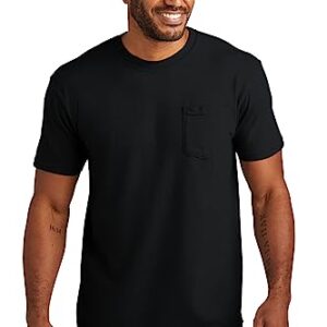 Comfort Colors Men's Adult Short Sleeve Pocket Tee, Style 6030 (Medium, Black)