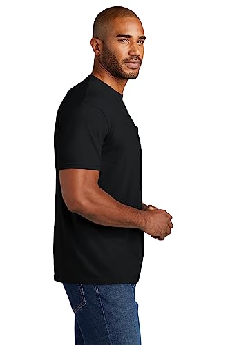 Comfort Colors Men's Adult Short Sleeve Pocket Tee, Style 6030 (Medium, Black)