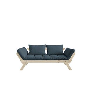 karup design mattress for bebop futon sofa bed - easily converts into bed (petrol blue)