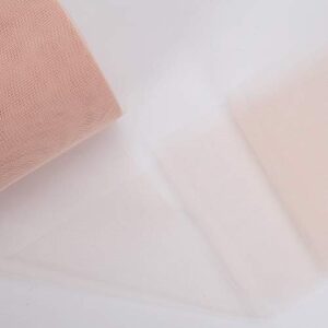 Tulle Roll 6Inchx200Yards(600ft)Tulle Ribbon Tulle Fabric Table Skirt Wedding Decorations Gift Wrapping (Peach)