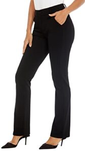 ichosy women's ease into comfort barely bootcut stretch dress pant black32 4