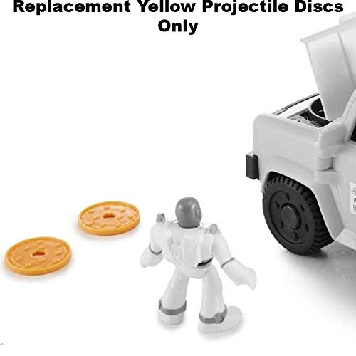 Replacement Parts for Imaginext Pizza Planet - Toy Story Buzz Lightyear and Pizza Planet Truck Playset GFR98 ~ Replacement Projectile Discs ~ Includes 4 Yellow Discs