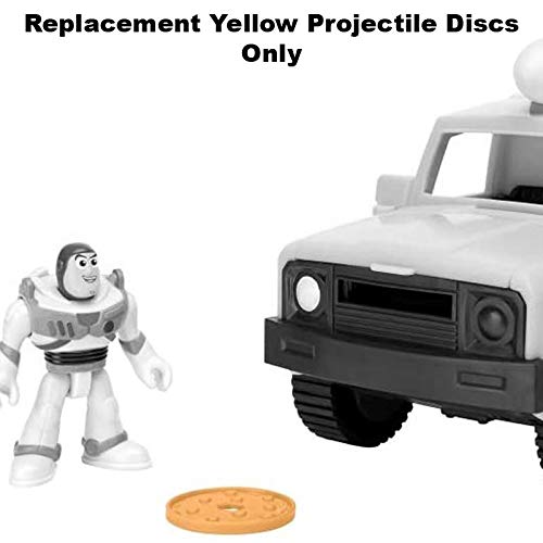 Replacement Parts for Imaginext Pizza Planet - Toy Story Buzz Lightyear and Pizza Planet Truck Playset GFR98 ~ Replacement Projectile Discs ~ Includes 4 Yellow Discs