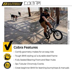 Eastern Bikes Eastern BMX Bikes - Cobra Model Boys and Girls 20 Inch Bike. Lightweight Freestyle Bike Designed by Professional BMX Riders at (Black)