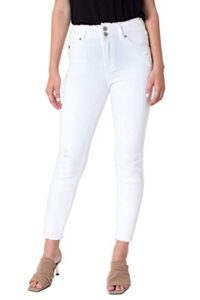 kancan women's high rise ankle skinny jeans - kc7317 (white, 11/29)