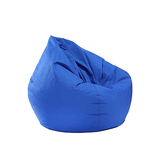 Soft Bean Bag Chairs for Kids and Adults, Lazy Lounge Storage Bean Bag Chair Cover Unfilled Sofa Beanbags Stuffed Animal Storage Indoor Outdoor (Navy - B, 23.6x25.6inch)