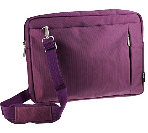 Navitech Purple Premium Messenger/Carry Bag - Compatible with The Alienware AREA-51M Gaming 17.3 Inch Laptop