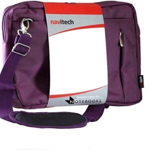 Navitech Purple Premium Messenger/Carry Bag - Compatible with The Alienware AREA-51M Gaming 17.3 Inch Laptop