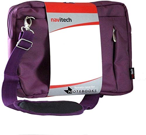 Navitech Purple Premium Messenger/Carry Bag - Compatible with The Alienware AREA-51M Gaming 17.3 Inch Laptop