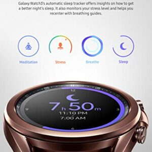 SAMSUNG Galaxy Watch 3 (41mm, GPS, Bluetooth) Smart Watch with Advanced Health Monitoring, Fitness Tracking, and Long Lasting Battery - Mystic Bronze (US Version)